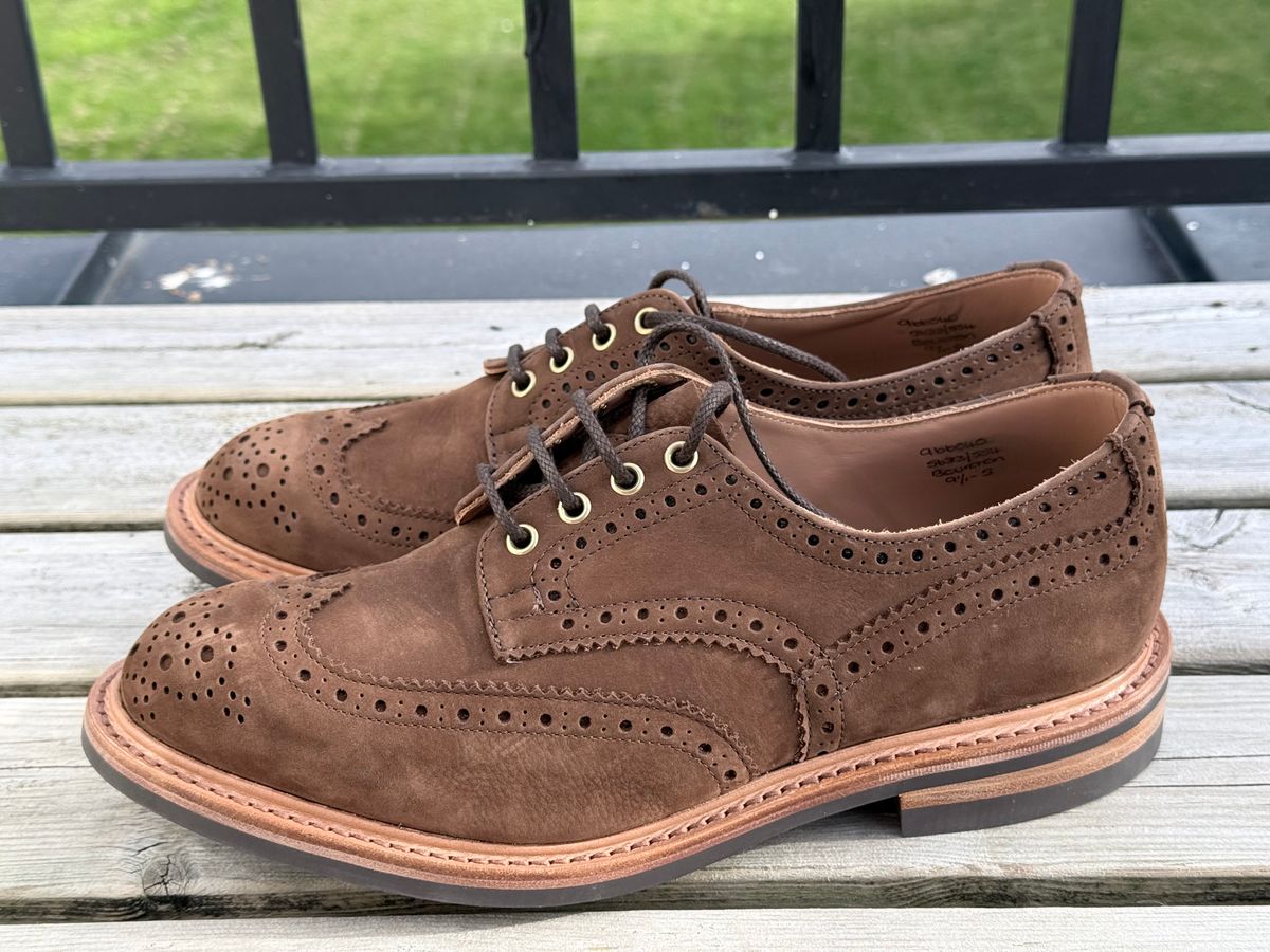 Photo by TimWalkabout on October 1, 2025 of the Tricker's Bourton Country Shoe in Hidro Cubana Mufflone.