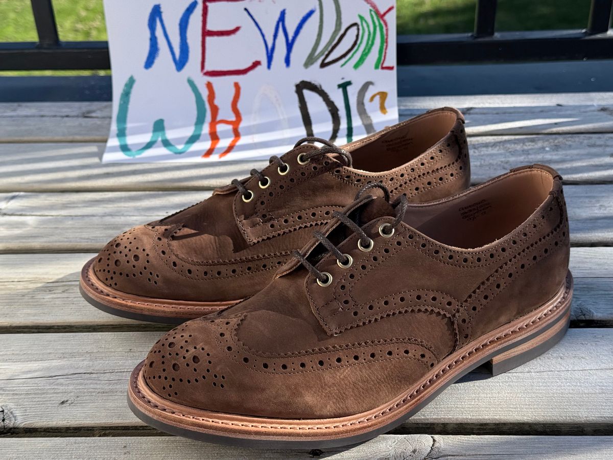 Photo by TimWalkabout on October 1, 2025 of the Tricker's Bourton Country Shoe in Hidro Cubana Mufflone.