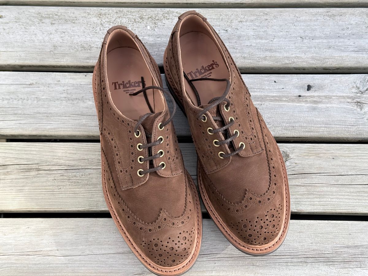 Photo by TimWalkabout on October 1, 2025 of the Tricker's Bourton Country Shoe in Hidro Cubana Mufflone.