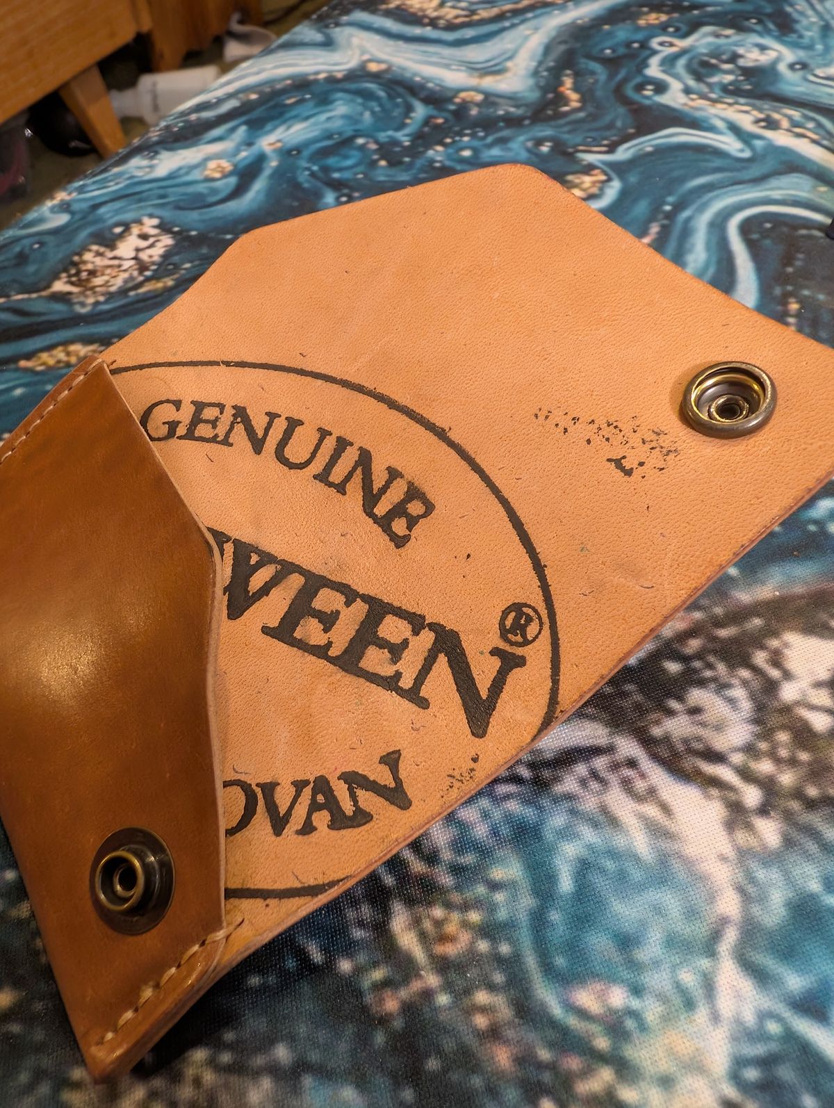 Photo by onepulp on September 23, 2025 of the Ashland Leather Machine Gun Jack in Horween Natural Shell Cordovan.