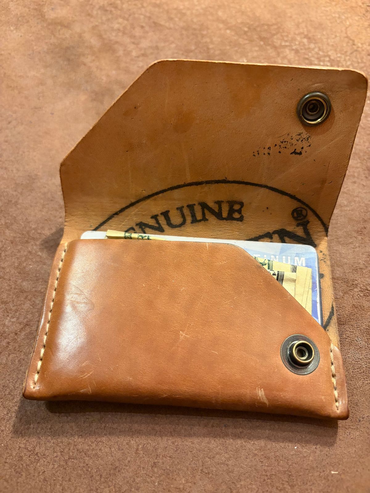 Photo by onepulp on December 5, 2025 of the Ashland Leather Machine Gun Jack in Horween Natural Shell Cordovan.