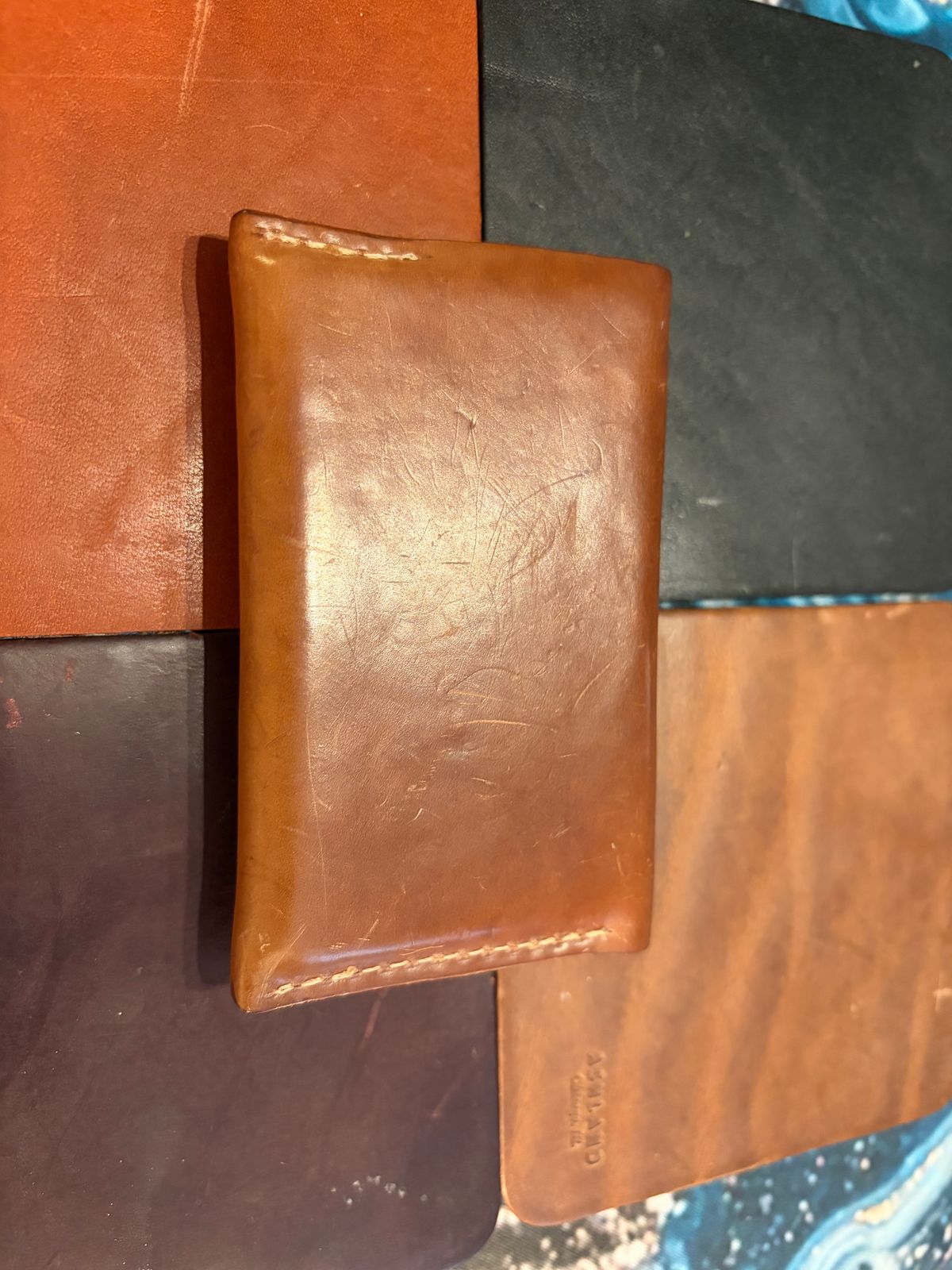 Photo by onepulp on January 4, 2026 of the Ashland Leather Machine Gun Jack in Horween Natural Shell Cordovan.