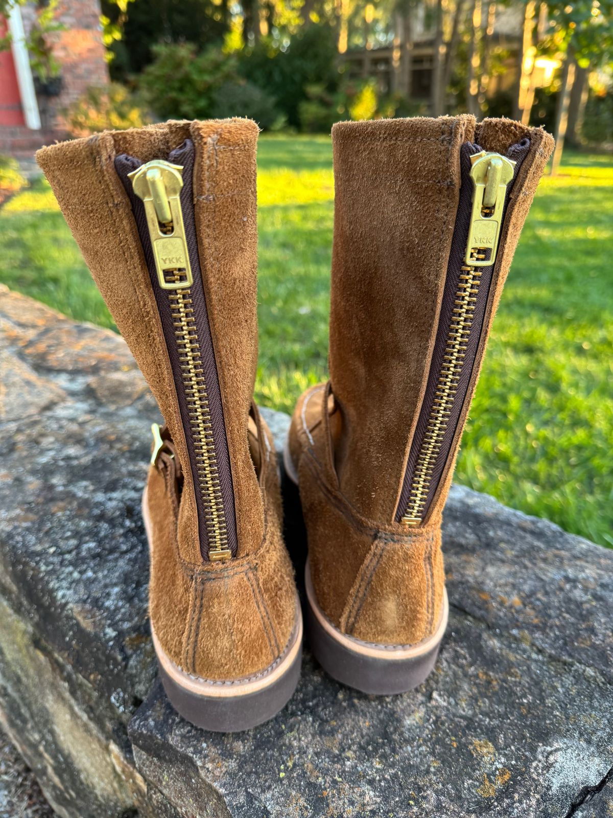 Photo by grantini on October 1, 2025 of the Russell Moccasin Co. Zephyr Balderas in SB Foot Roughout Pecos Chamois.