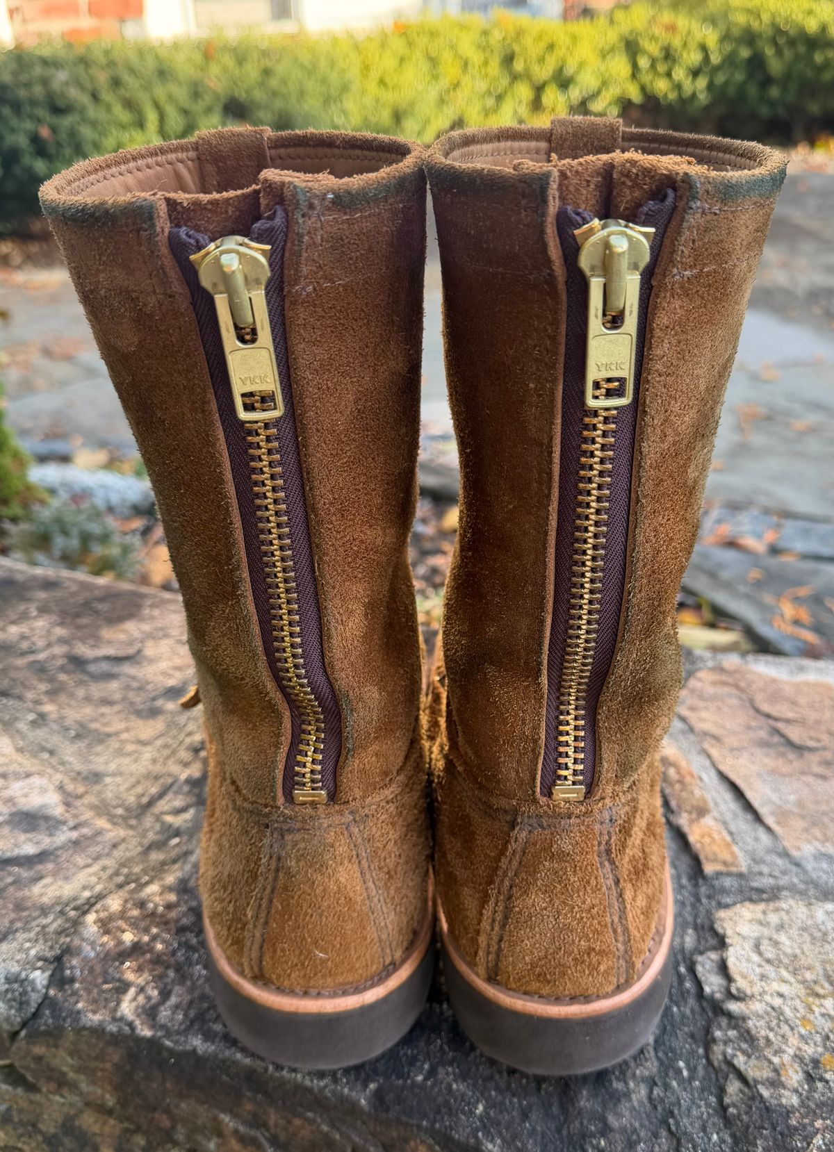 Photo by grantini on November 1, 2025 of the Russell Moccasin Co. Zephyr Balderas in SB Foot Roughout Pecos Chamois.