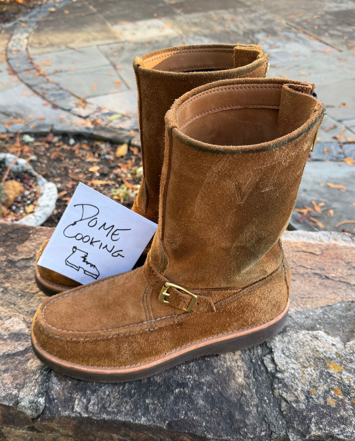 Photo by grantini on November 1, 2025 of the Russell Moccasin Co. Zephyr Balderas in SB Foot Roughout Pecos Chamois.