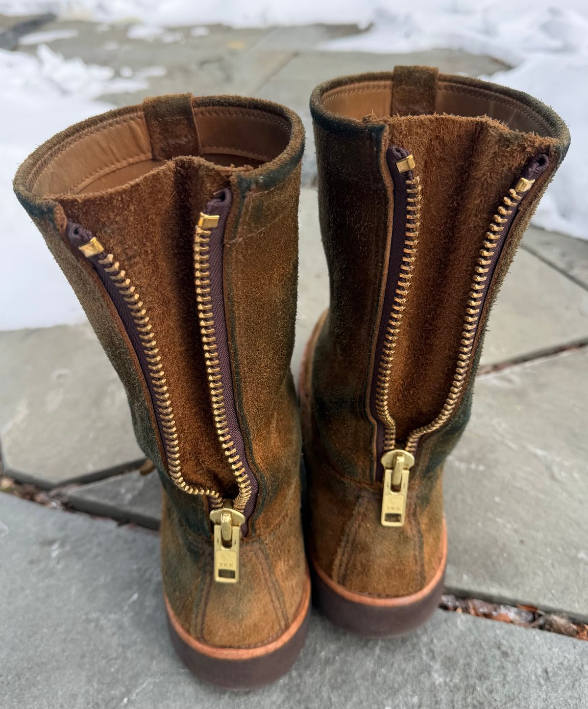 Photo by grantini on February 1, 2026 of the Russell Moccasin Co. Zephyr Balderas in SB Foot Roughout Pecos Chamois.