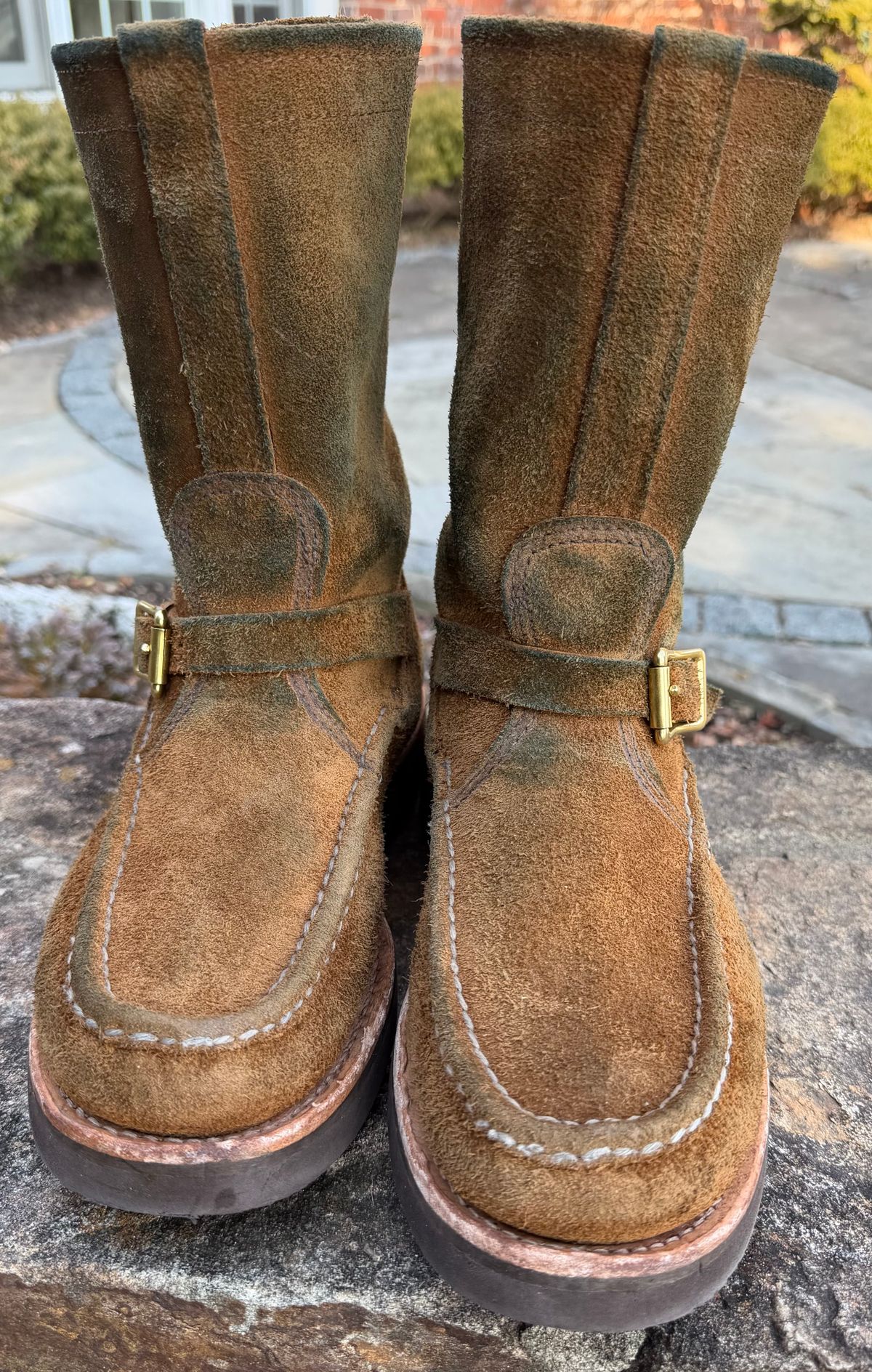 Photo by grantini on February 27, 2026 of the Russell Moccasin Co. Zephyr Balderas in SB Foot Roughout Pecos Chamois.