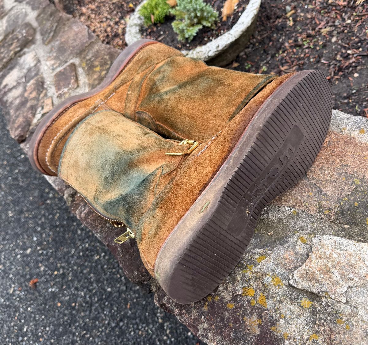 Photo by grantini on April 5, 2026 of the Russell Moccasin Co. Zephyr Balderas in SB Foot Roughout Pecos Chamois.