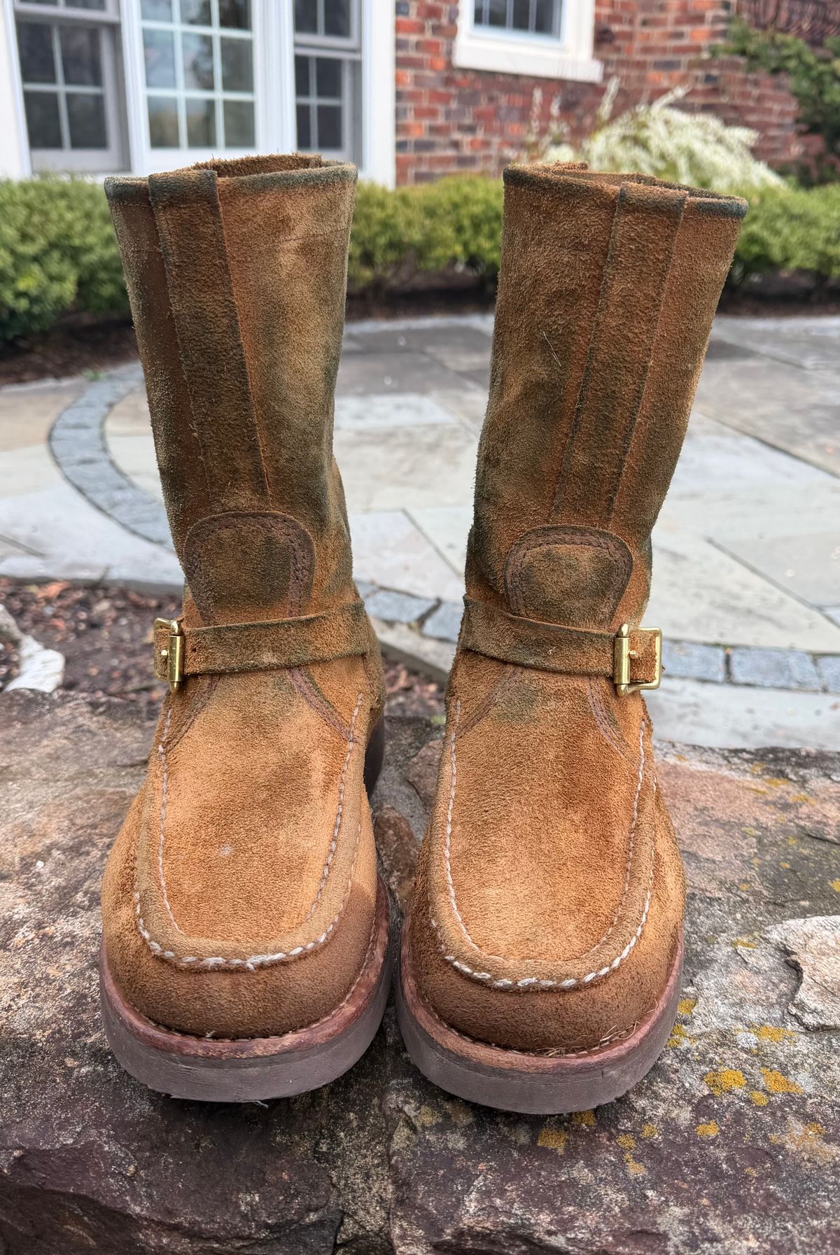 Photo by grantini on April 5, 2026 of the Russell Moccasin Co. Zephyr Balderas in SB Foot Roughout Pecos Chamois.