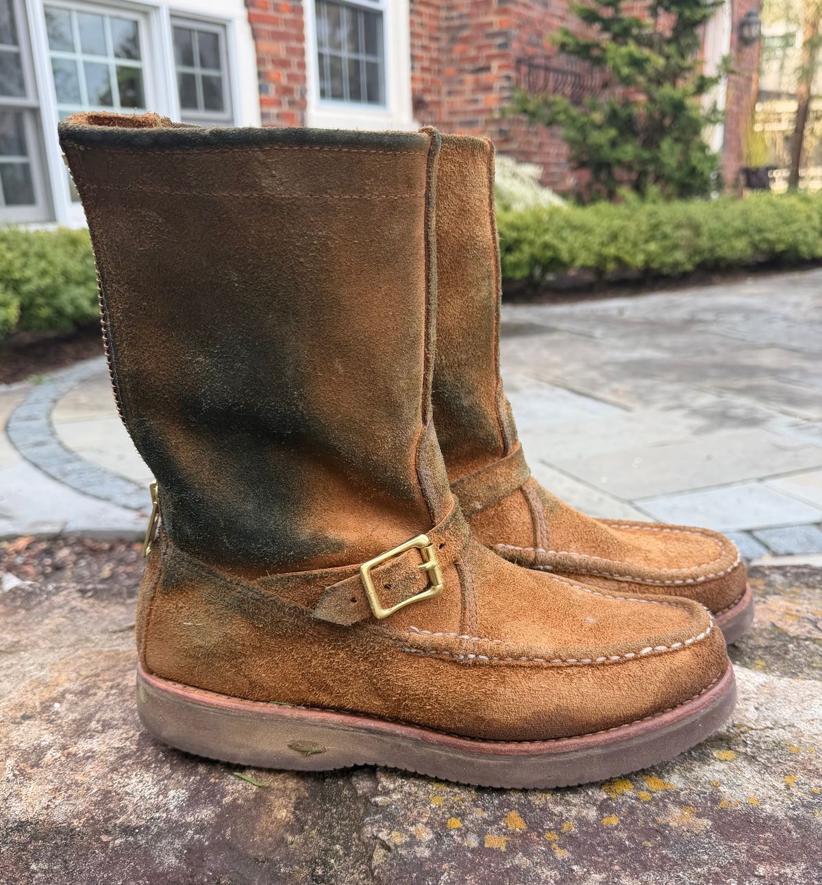 Photo by grantini on April 5, 2026 of the Russell Moccasin Co. Zephyr Balderas in SB Foot Roughout Pecos Chamois.