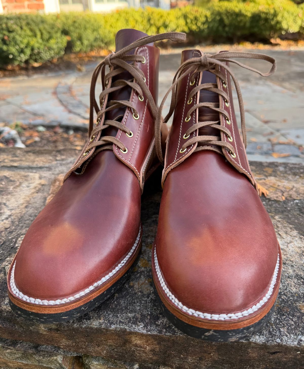 Photo by grantini on November 1, 2025 of the Oldspeed Henry Johnson in Horween Color 2 Shell Cordovan.