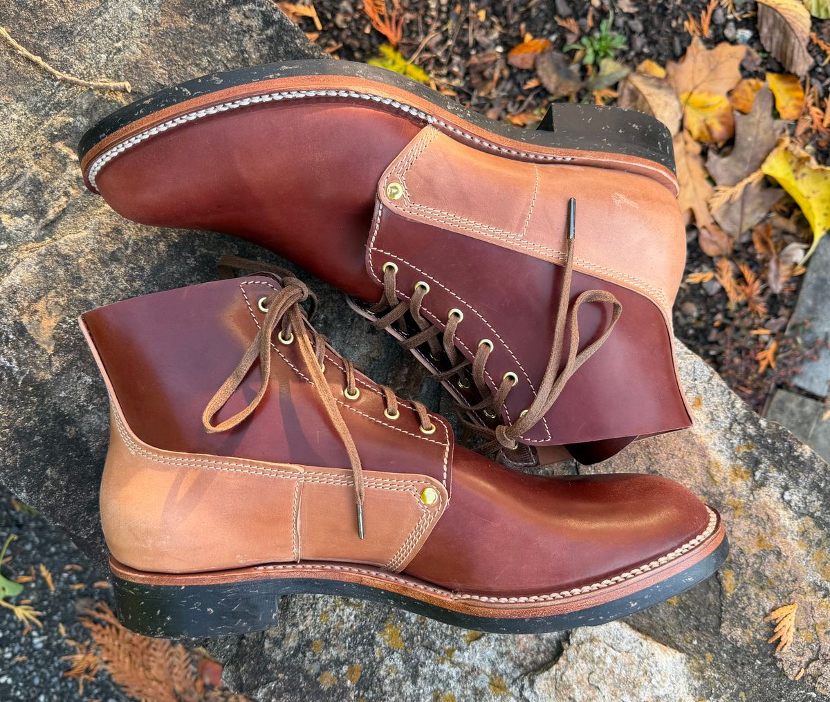 Photo by grantini on November 1, 2025 of the Oldspeed Henry Johnson in Horween Color 2 Shell Cordovan.