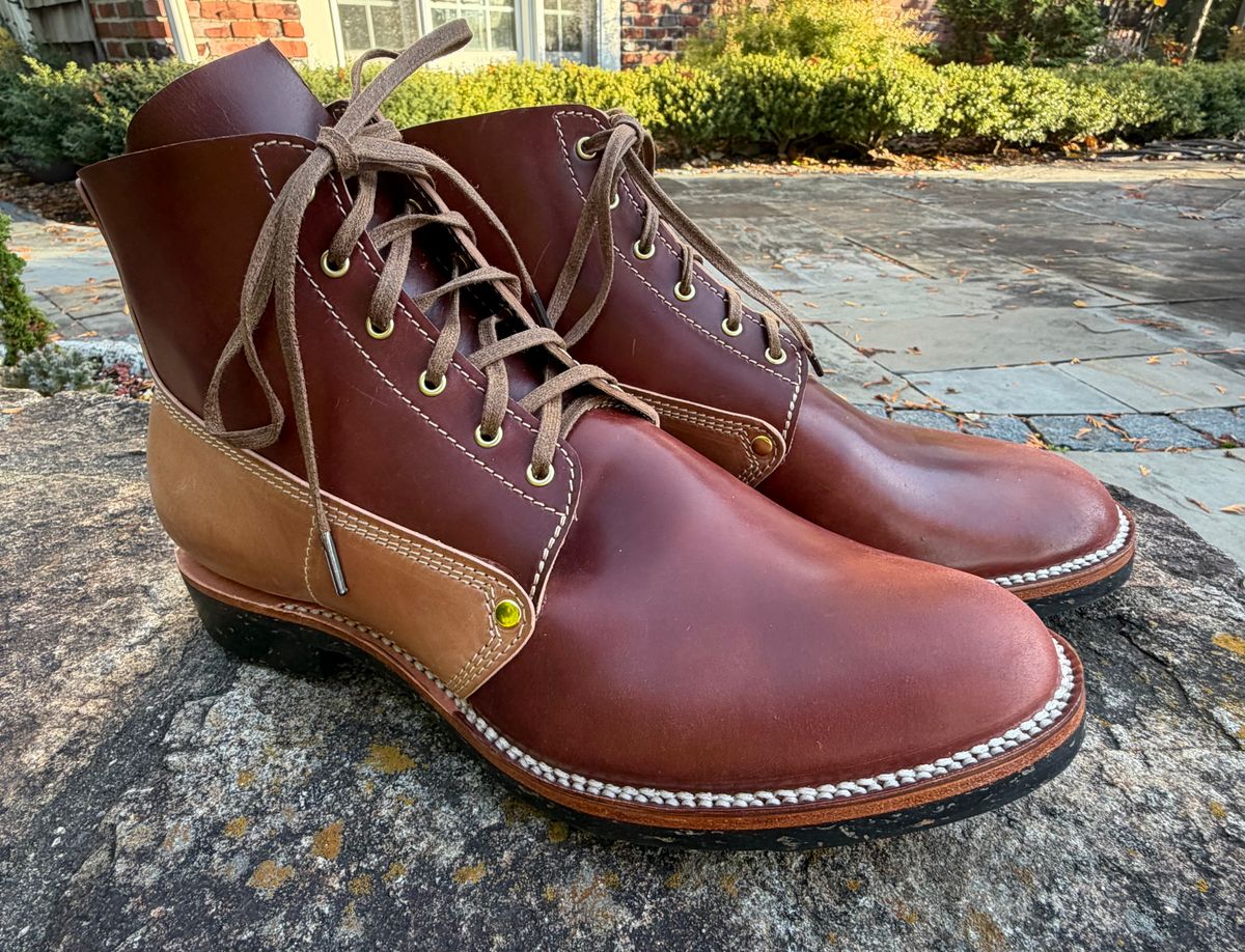 Photo by grantini on November 1, 2025 of the Oldspeed Henry Johnson in Horween Color 2 Shell Cordovan.