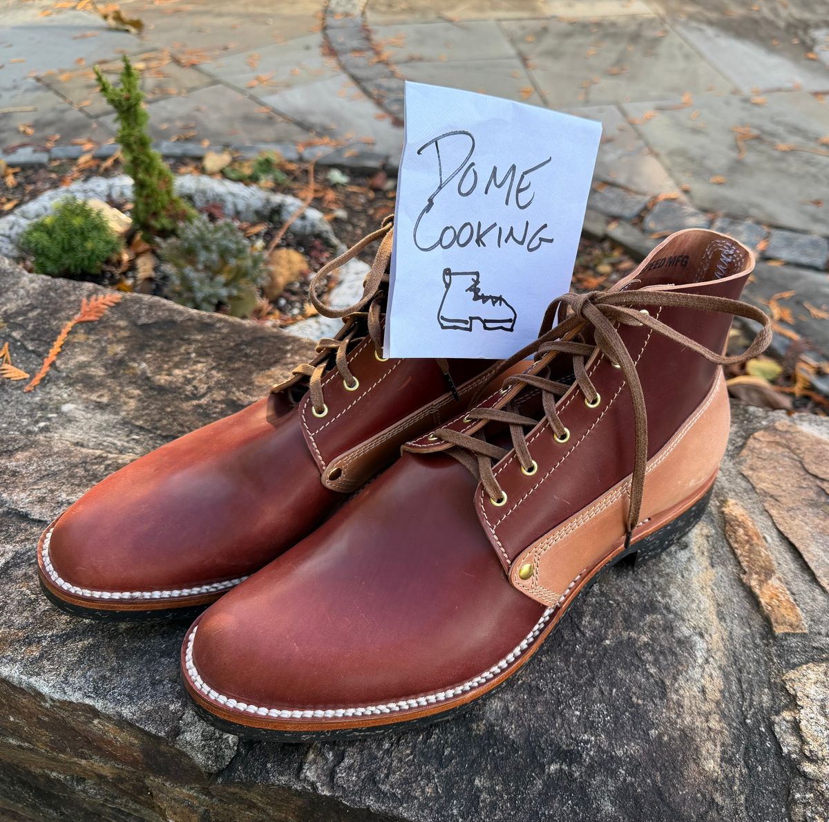 Photo by grantini on November 1, 2025 of the Oldspeed Henry Johnson in Horween Color 2 Shell Cordovan.