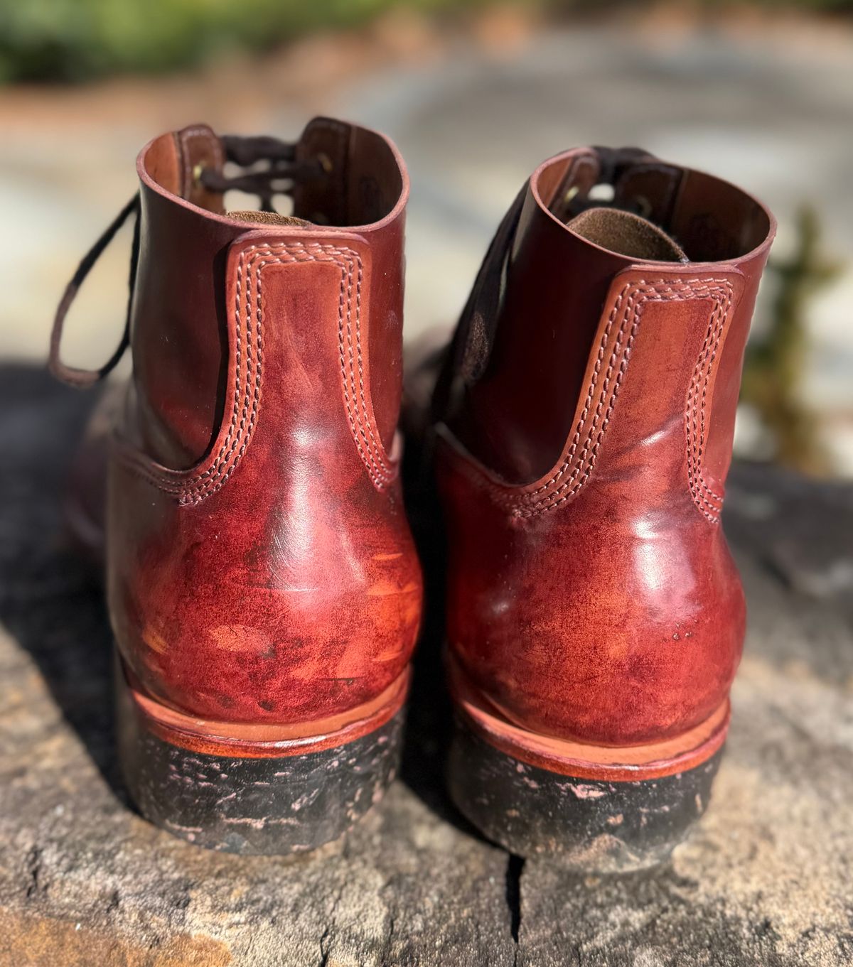 Photo by grantini on December 1, 2025 of the Oldspeed MFG Henry Johnson in Horween Color 2 Shell Cordovan.