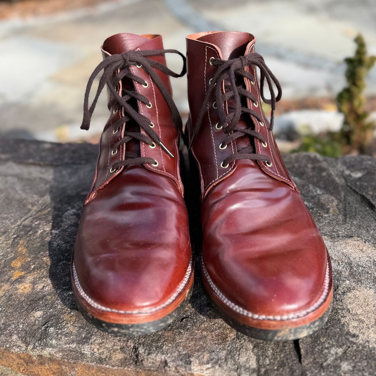 Photo by grantini on December 1, 2025 of the Oldspeed MFG Henry Johnson in Horween Color 2 Shell Cordovan.