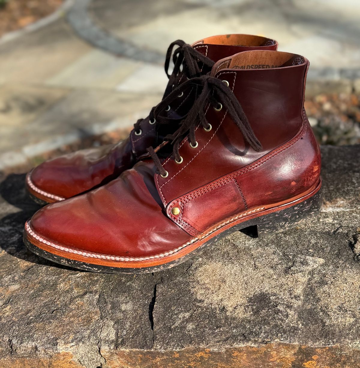 Photo by grantini on December 1, 2025 of the Oldspeed MFG Henry Johnson in Horween Color 2 Shell Cordovan.