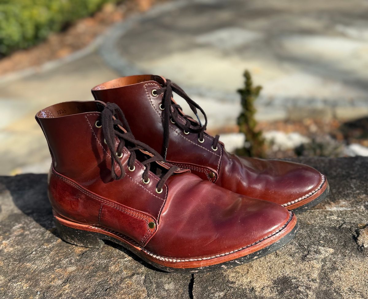 Photo by grantini on December 1, 2025 of the Oldspeed MFG Henry Johnson in Horween Color 2 Shell Cordovan.