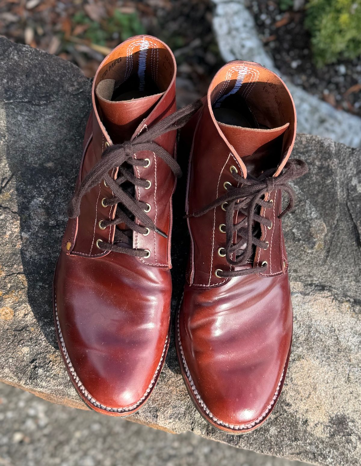 Photo by grantini on December 1, 2025 of the Oldspeed MFG Henry Johnson in Horween Color 2 Shell Cordovan.