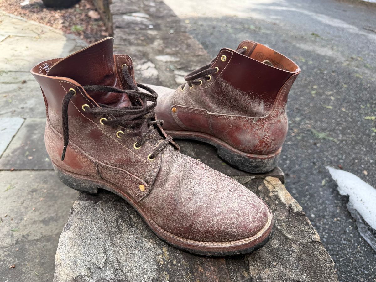Photo by grantini on February 21, 2026 of the Oldspeed MFG Henry Johnson in Horween Color 2 Shell Cordovan.