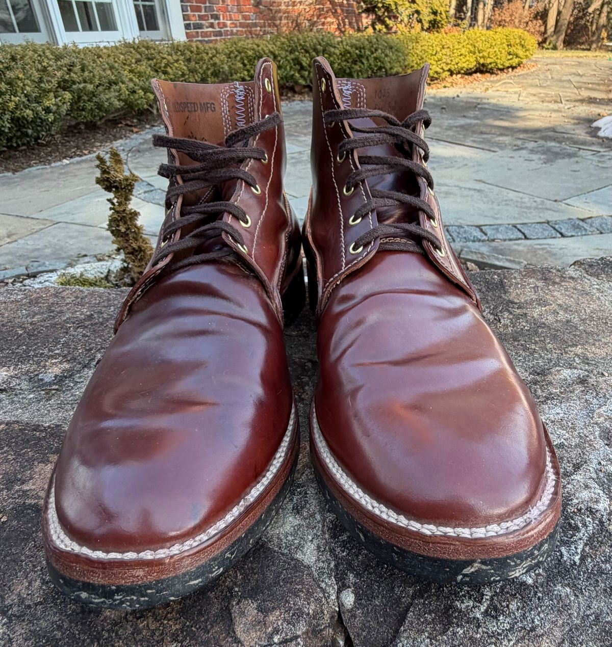 Photo by grantini on February 27, 2026 of the Oldspeed MFG Henry Johnson in Horween Color 2 Shell Cordovan.