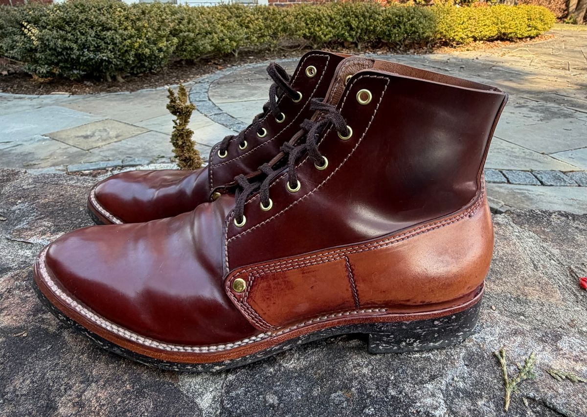Photo by grantini on February 27, 2026 of the Oldspeed MFG Henry Johnson in Horween Color 2 Shell Cordovan.