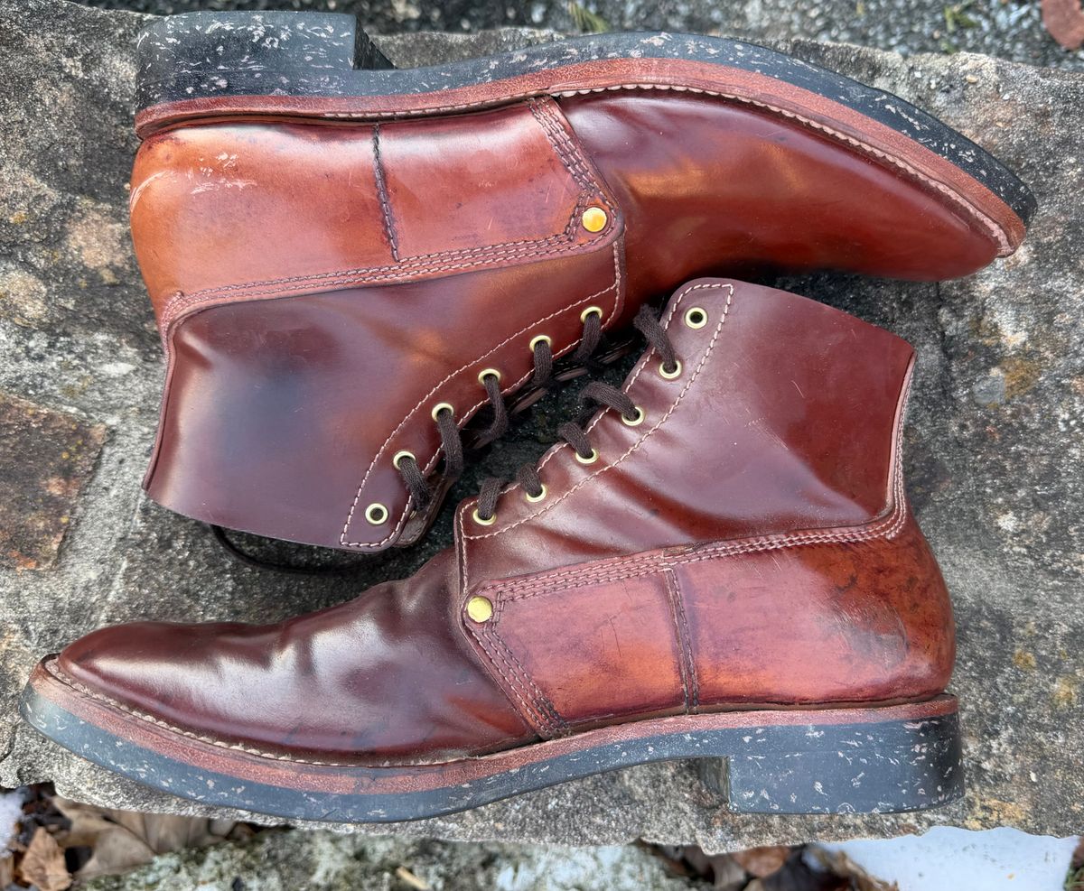 Photo by grantini on February 27, 2026 of the Oldspeed MFG Henry Johnson in Horween Color 2 Shell Cordovan.
