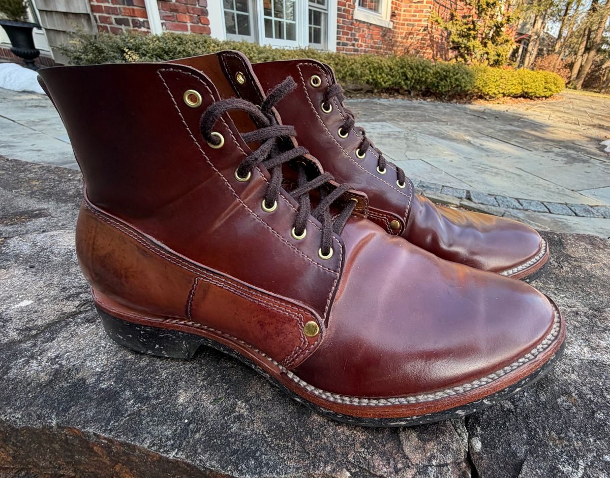 Photo by grantini on February 27, 2026 of the Oldspeed MFG Henry Johnson in Horween Color 2 Shell Cordovan.