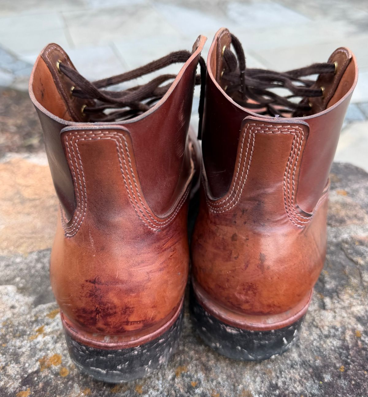 Photo by grantini on April 1, 2026 of the Oldspeed MFG Henry Johnson in Horween Color 2 Shell Cordovan.
