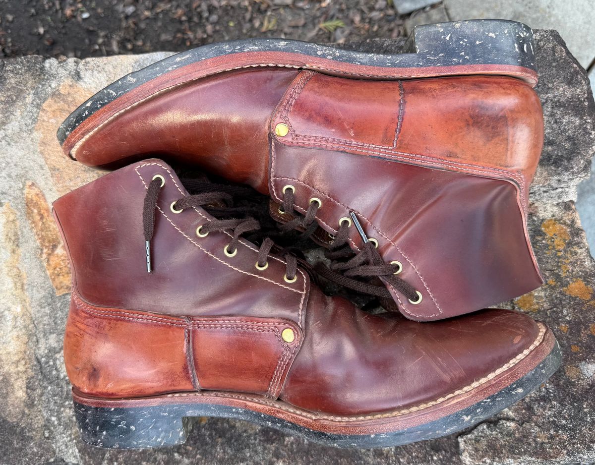 Photo by grantini on April 1, 2026 of the Oldspeed MFG Henry Johnson in Horween Color 2 Shell Cordovan.