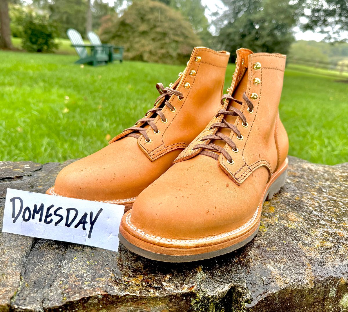 Photo by grantini on October 1, 2024 of the Oldspeed Service Boot 6” in Horween Tan Latigo.