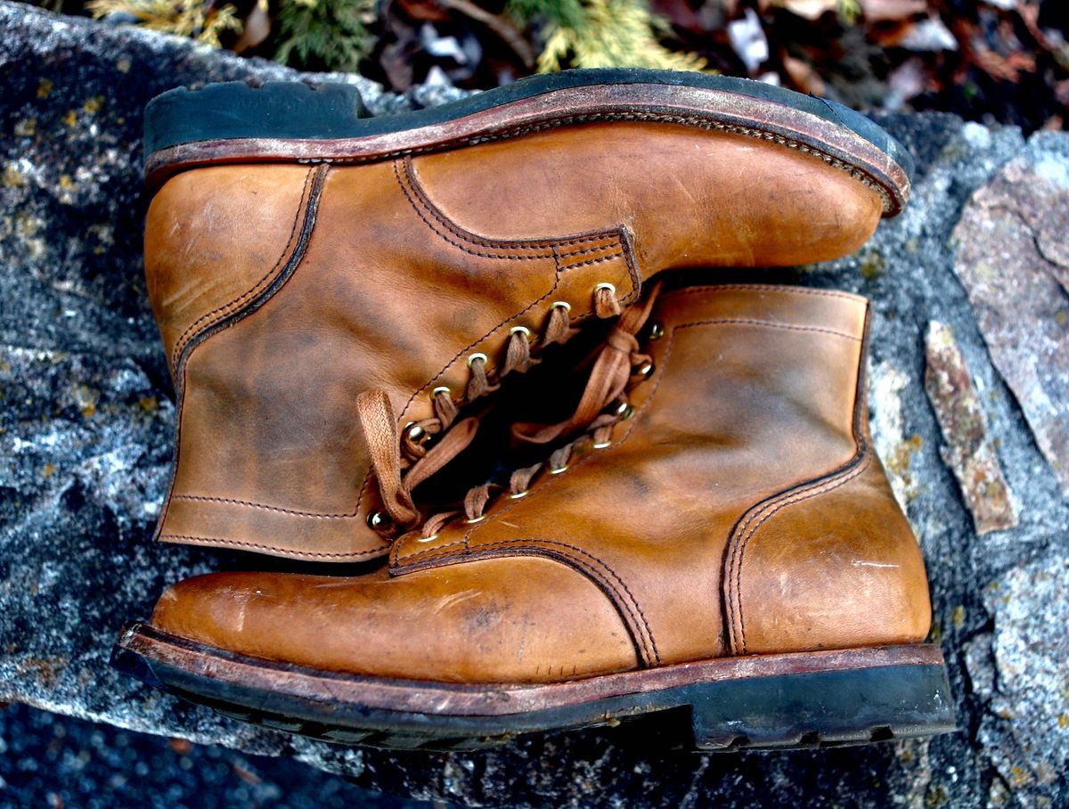 Photo by grantini on January 1, 2025 of the Oldspeed Service Boot 6” in Horween Tan Latigo.