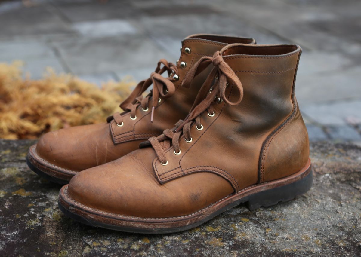 Photo by grantini on February 1, 2025 of the Oldspeed Service Boot 6” in Horween Tan Latigo.