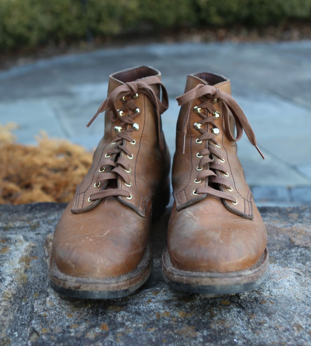 Photo by grantini on March 3, 2025 of the Oldspeed Service Boot 6” in Horween Tan Latigo.
