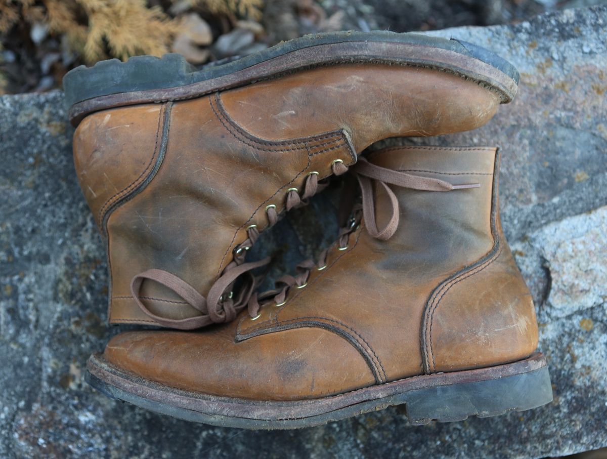 Photo by grantini on March 3, 2025 of the Oldspeed Service Boot 6” in Horween Tan Latigo.