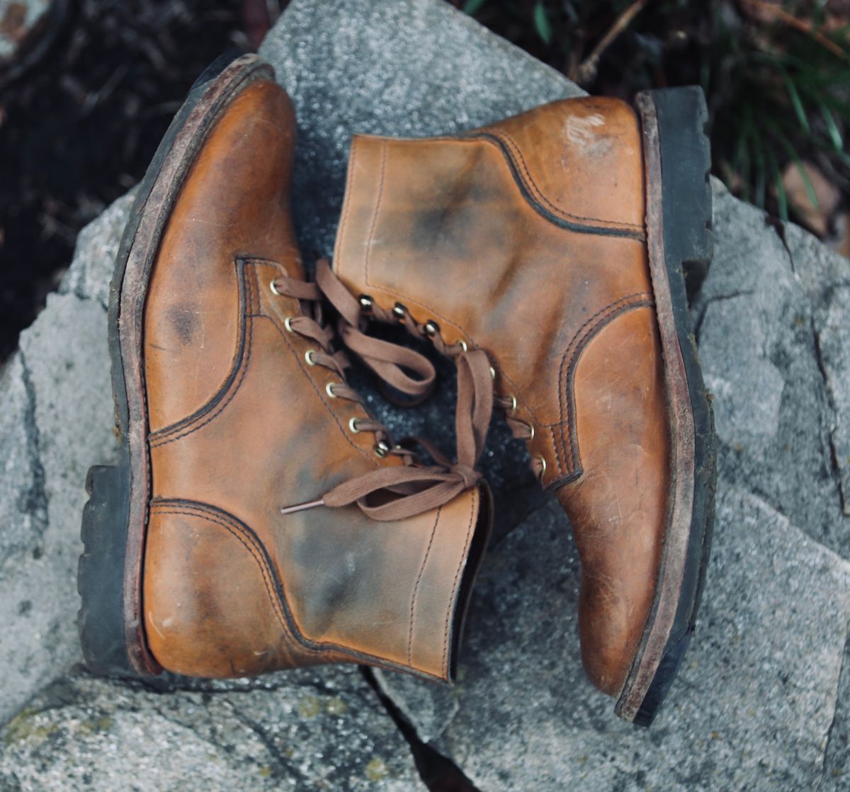 Photo by grantini on April 4, 2025 of the Oldspeed Service Boot 6” in Horween Tan Latigo.