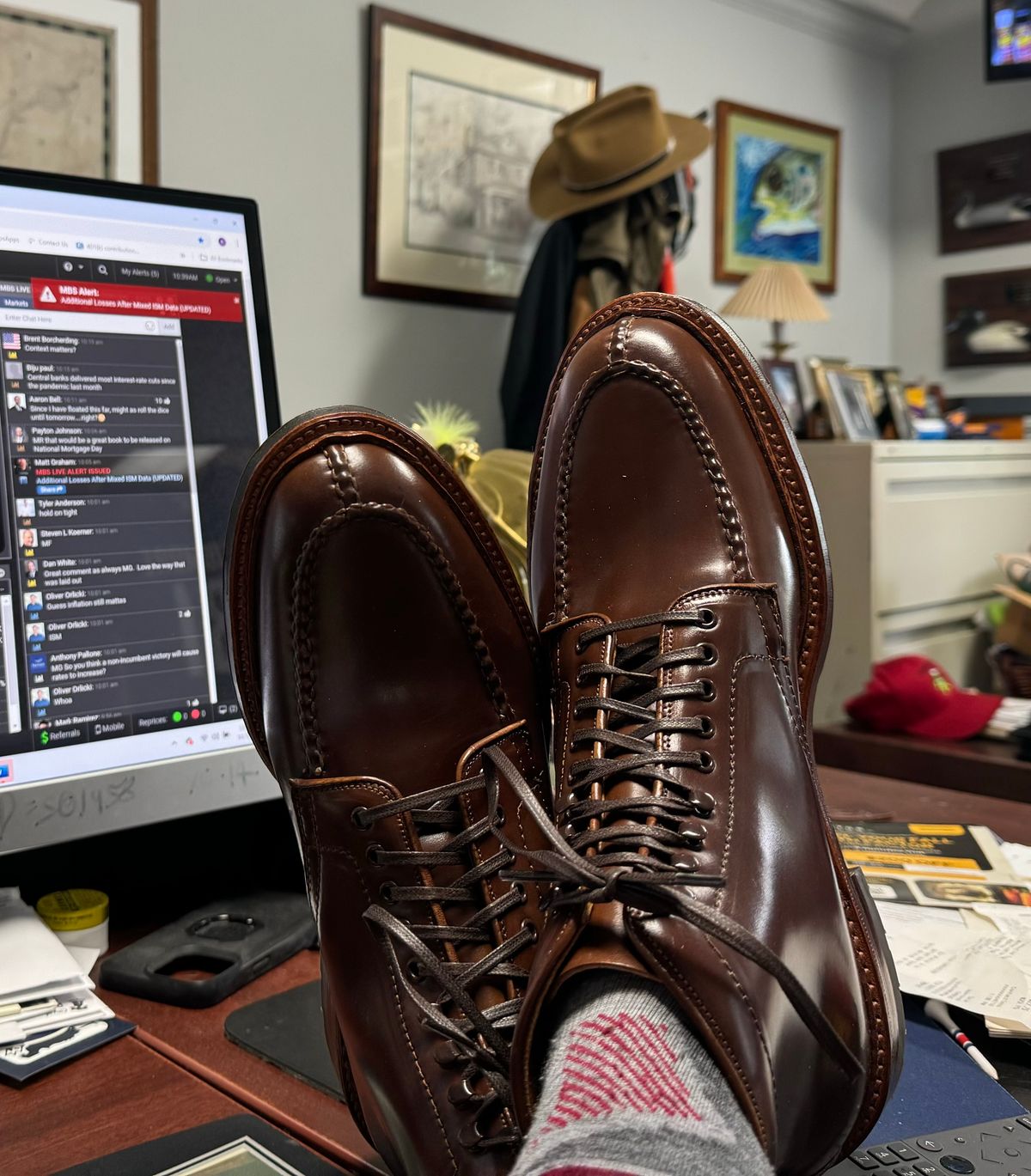 Photo by grantini on October 3, 2024 of the Alden Tanker Boot in Horween Ravello Shell Cordovan.