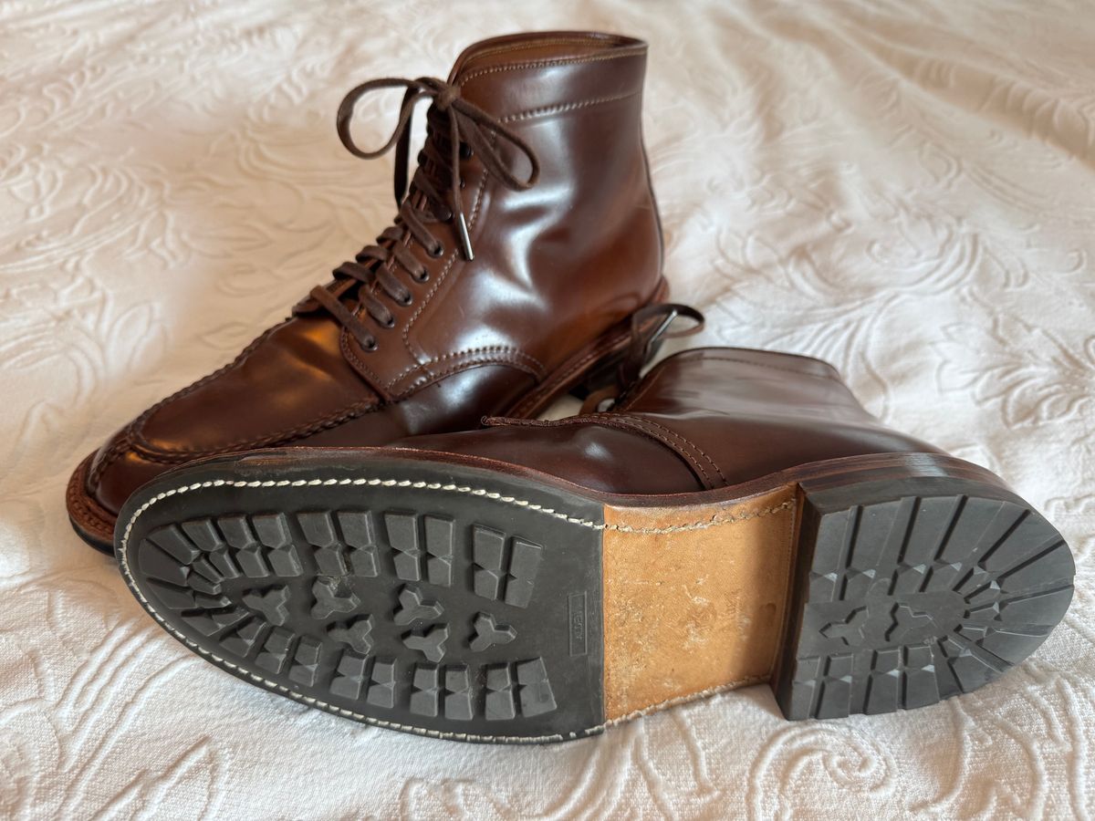 Photo by grantini on December 4, 2024 of the Alden Tanker Boot in Horween Ravello Shell Cordovan.