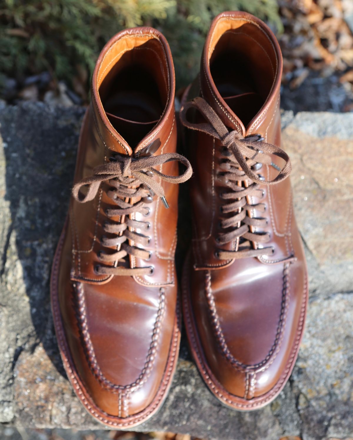 Photo by grantini on December 4, 2024 of the Alden Tanker Boot in Horween Ravello Shell Cordovan.