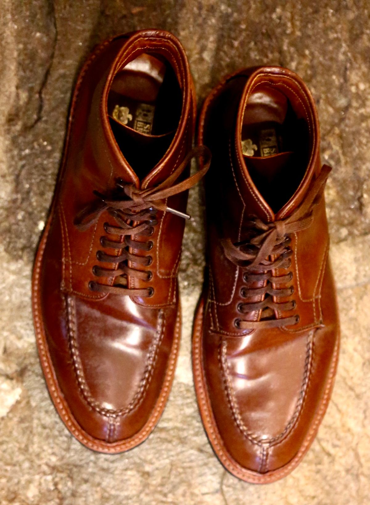 Photo by grantini on January 1, 2025 of the Alden Tanker Boot in Horween Ravello Shell Cordovan.