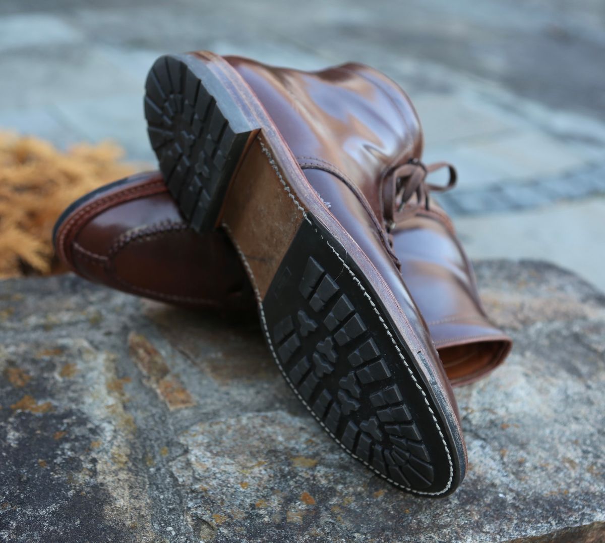 Photo by grantini on March 3, 2025 of the Alden Tanker Boot in Horween Ravello Shell Cordovan.