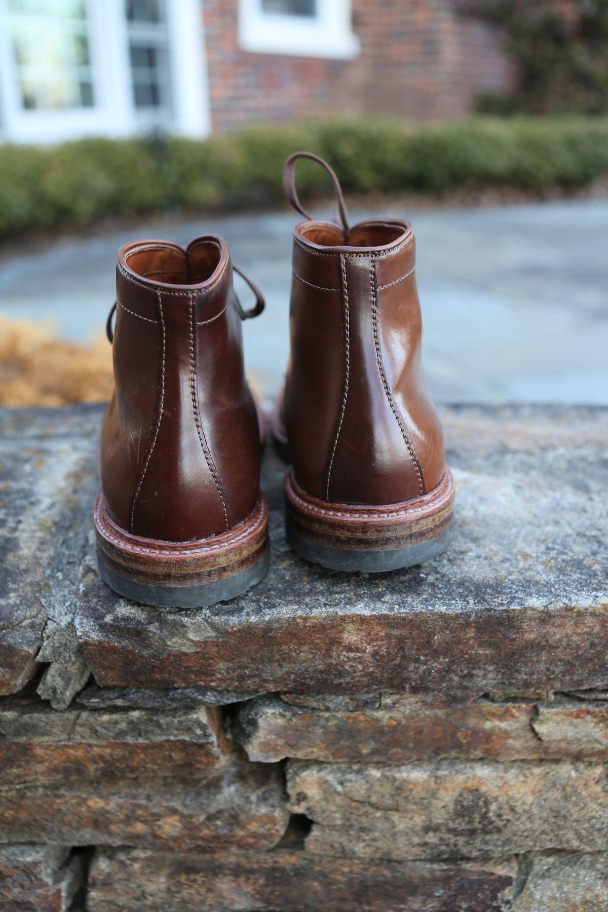 Photo by grantini on March 3, 2025 of the Alden Tanker Boot in Horween Ravello Shell Cordovan.