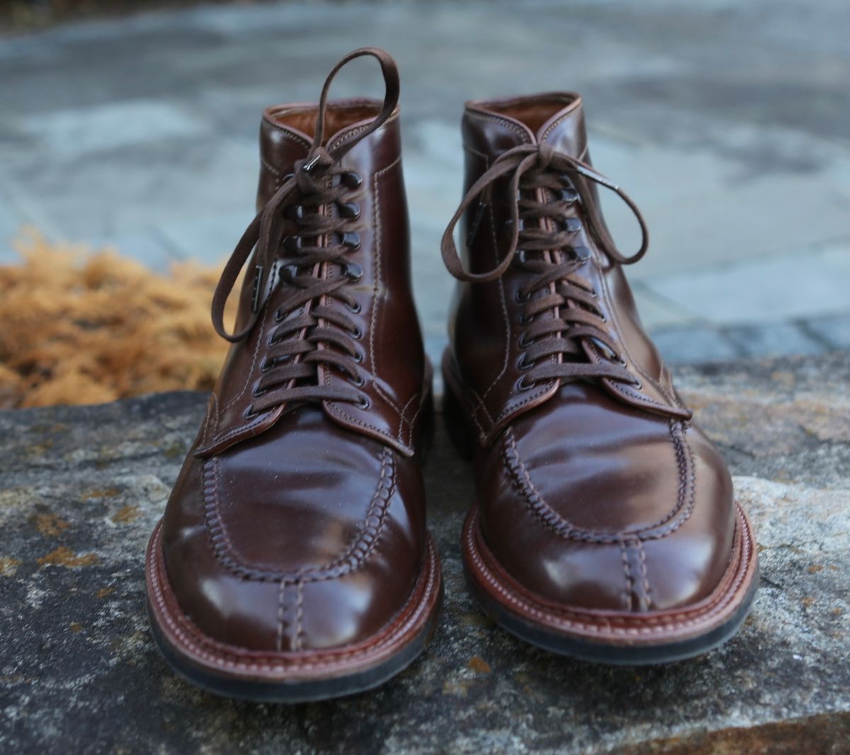 Photo by grantini on March 3, 2025 of the Alden Tanker Boot in Horween Ravello Shell Cordovan.