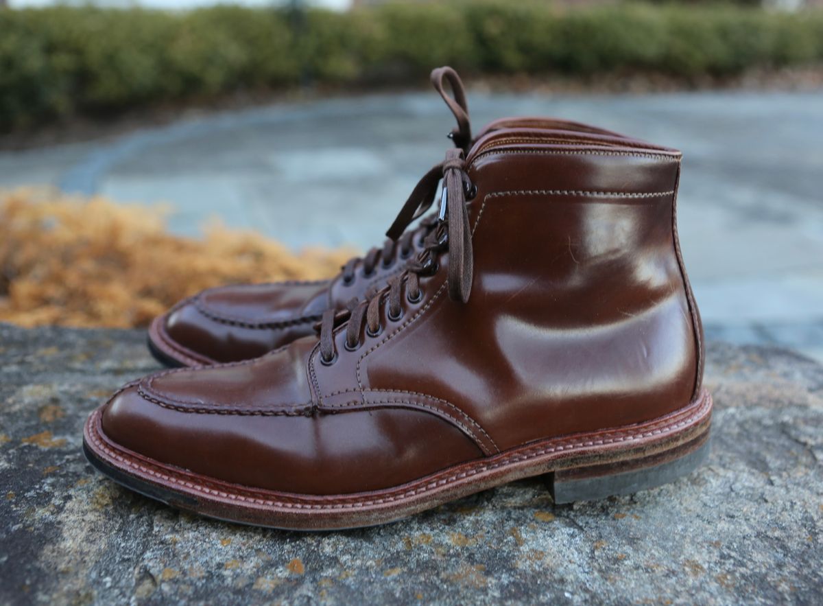 Photo by grantini on March 3, 2025 of the Alden Tanker Boot in Horween Ravello Shell Cordovan.