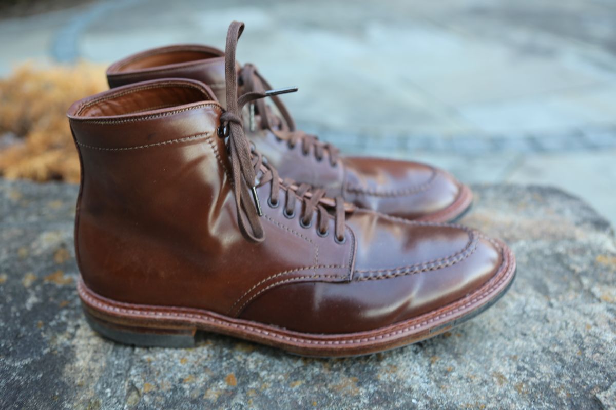 Photo by grantini on March 3, 2025 of the Alden Tanker Boot in Horween Ravello Shell Cordovan.