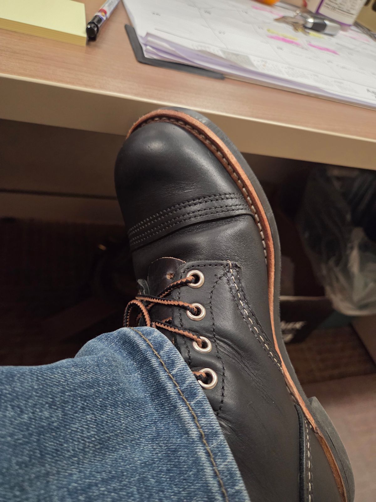 Photo by Prestige on April 17, 2026 of the Red Wing Iron Ranger in S.B. Foot Black Harness.