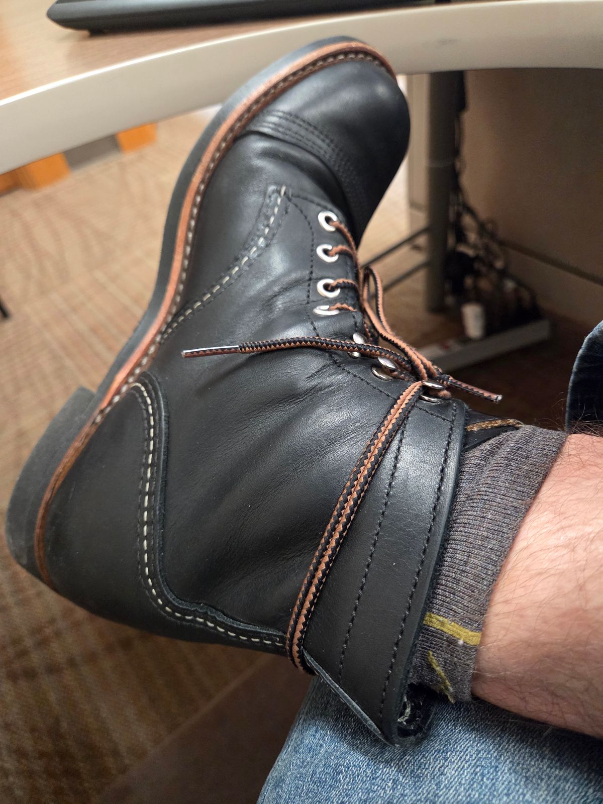 Photo by Prestige on June 3, 2026 of the Red Wing Iron Ranger in S.B. Foot Black Harness.