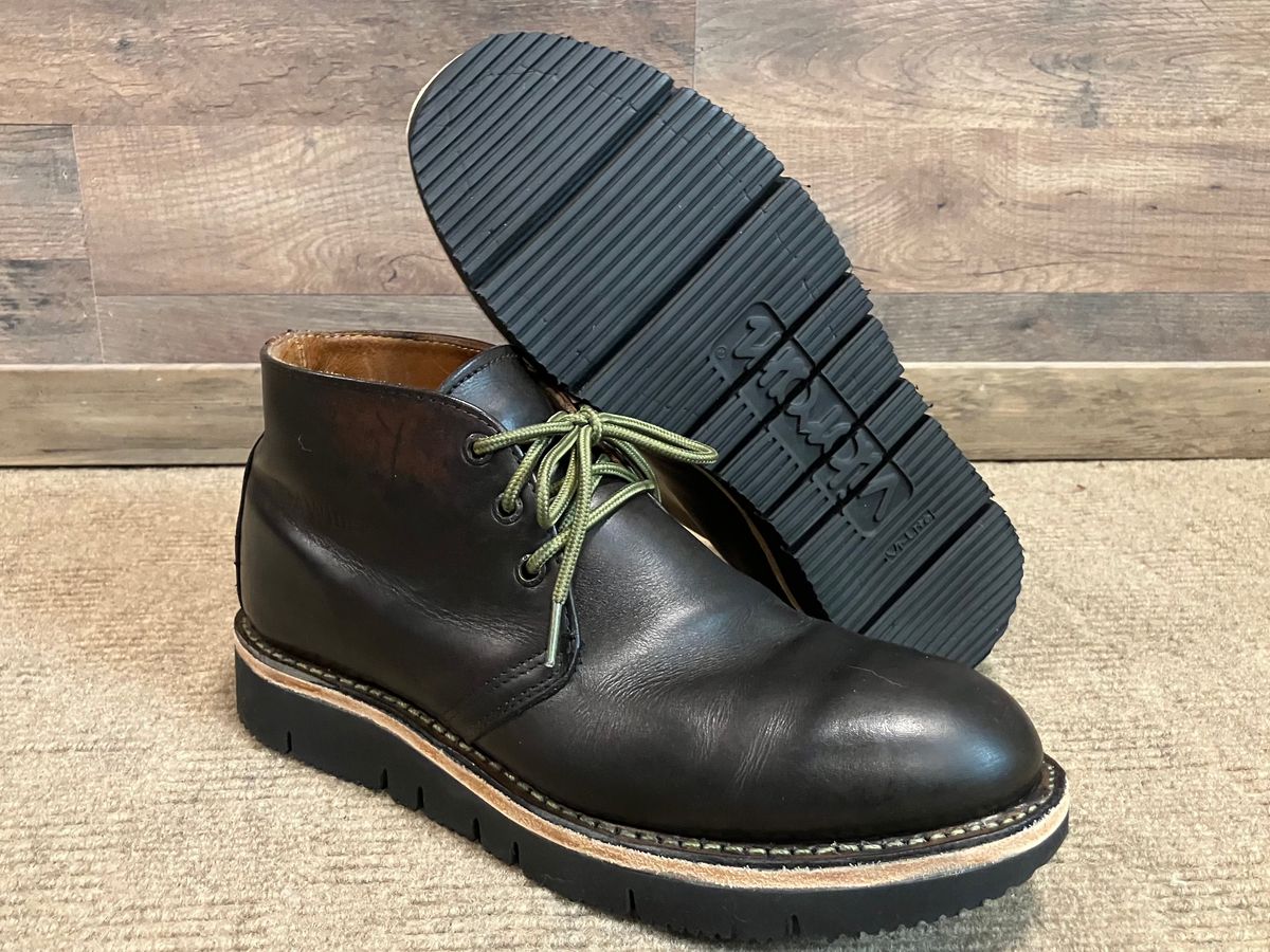 Photo by zaksiyc on April 14, 2025 of the Red Wing Work Chukka in Full Grain, Oiled.