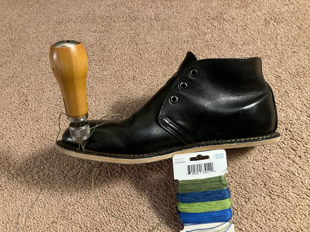 Photo by zaksiyc on April 12, 2025 of the Red Wing Work Chukka in Full Grain, Oiled.