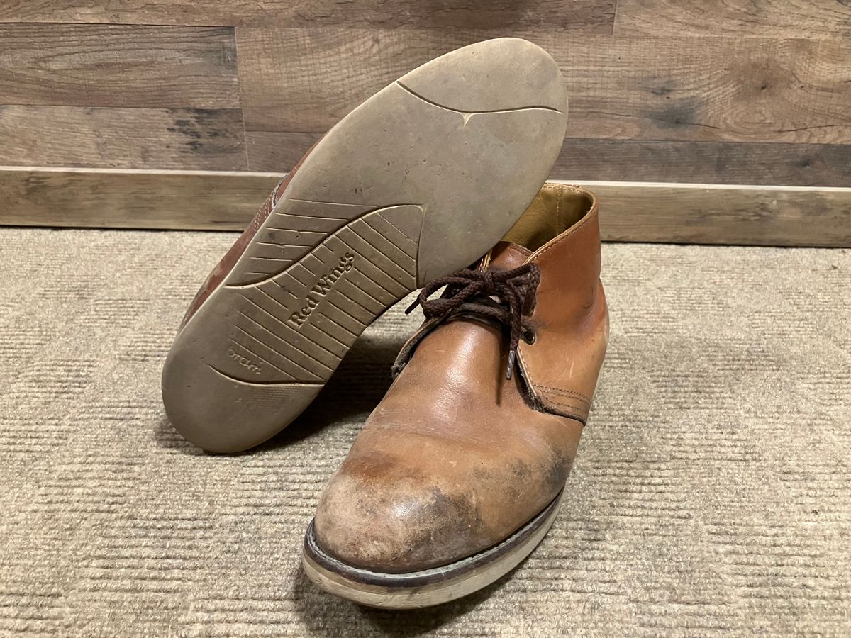 Photo by zaksiyc on May 4, 2025 of the Red Wing Work Chukka in S.B. Foot Unknown Leather.